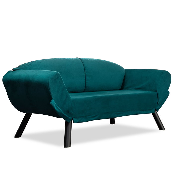 Atelier Del Sofa Genzo - Sofá cama de 2 plazas en azul petróleo Atelier Del Sofa Genzo - Sofá cama de 2 plazas en azul petróleo